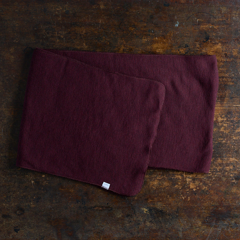 Women's Merino Wool Rib Scarf - Mulberry Melange