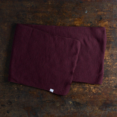Women's Merino Wool Rib Scarf - Mulberry Melange