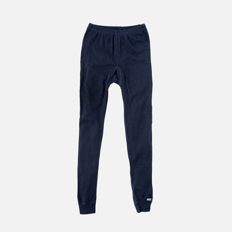 Baby & Kids Merino Wool Rib Leggings - Navy