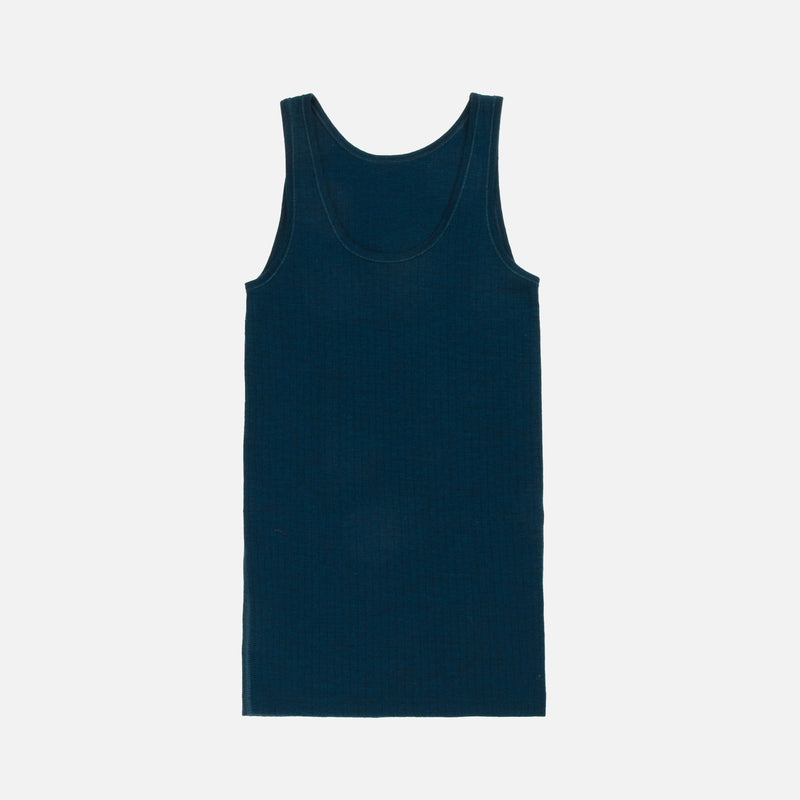 Women's Merino Wool Rib Sleeveless vest - Pacific