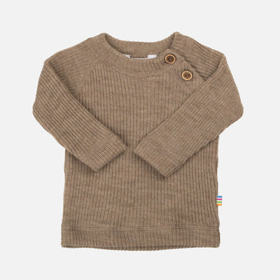 Baby & Kids Merino Wool Heavy Rib Sweater - Birch