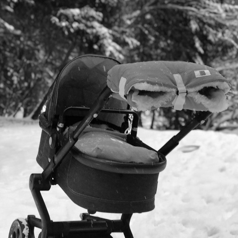 Cotton/Sheepskin Buggy Hand Warmer - Dark Anthracite
