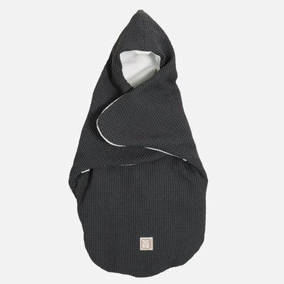 Cotton Waffle Car Seat/Carry Cot Footmuff - Anthracite