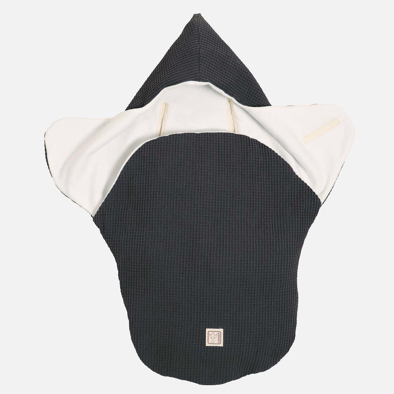Cotton Waffle Car Seat/Carry Cot Footmuff - Anthracite
