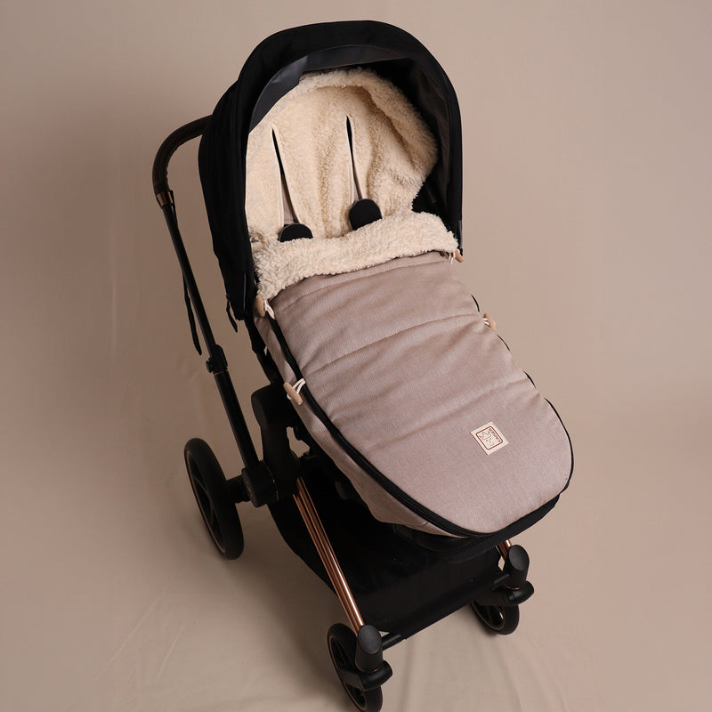Cotton Footmuff - Brown/Nature