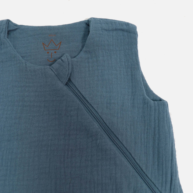 Cotton Muslin Levi Sleeping Bag - Agean Blue