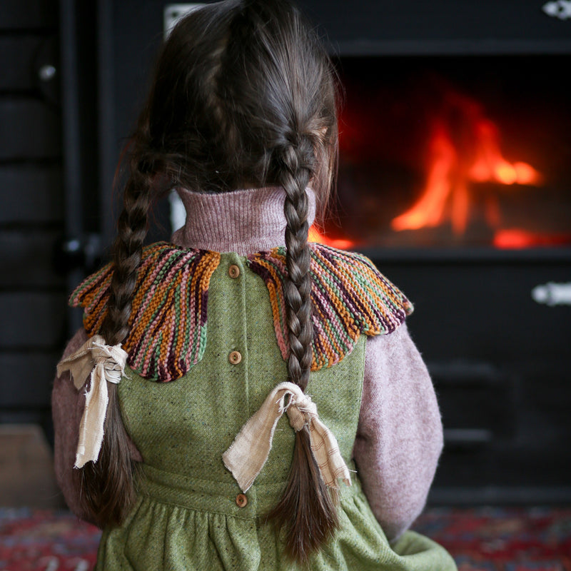 Merino Wool Cordelia Pinafore - Dried Moss