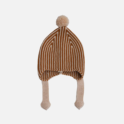 Handknit Merino Wool Divna Hat - Caramel