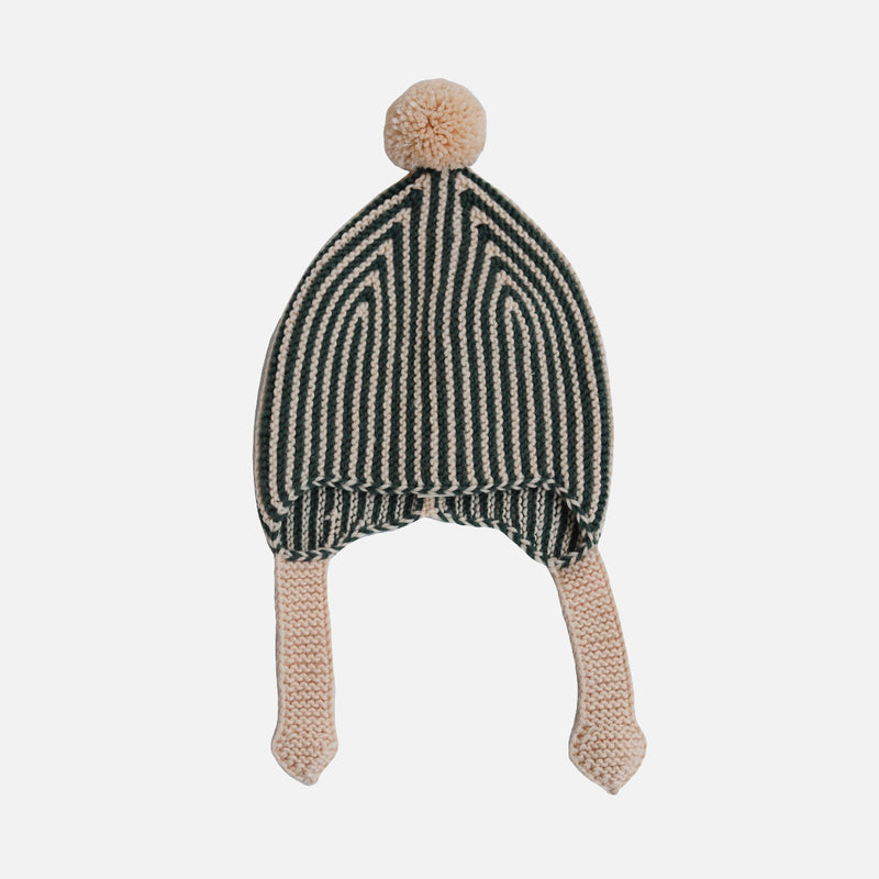 Handknit Merino Wool Divna Hat - Pine