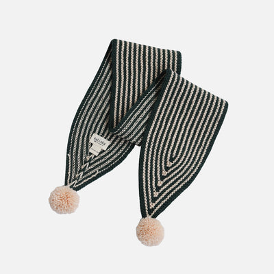 Handknit Merino Wool Divna Scarf - Pine