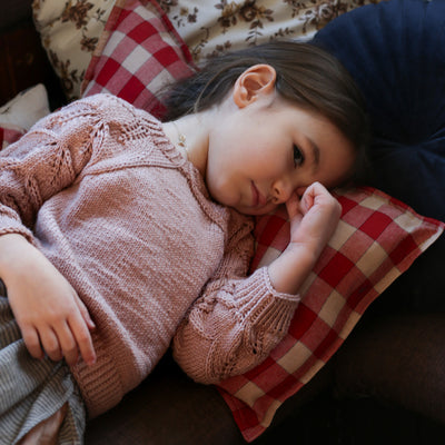 Handknit Merino Wool Susan Sweater - Rose Quartz