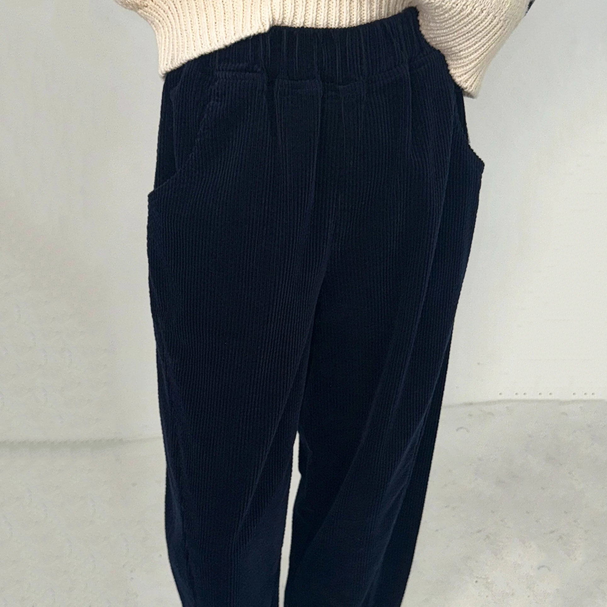 Women's Cotton Corduroy Arc Pants - Midnight – MamaOwl