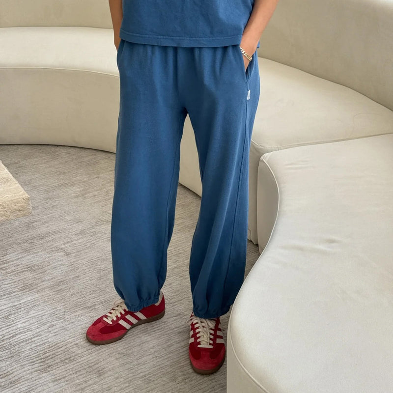 Women's Cotton Balloon Pants - Ocean