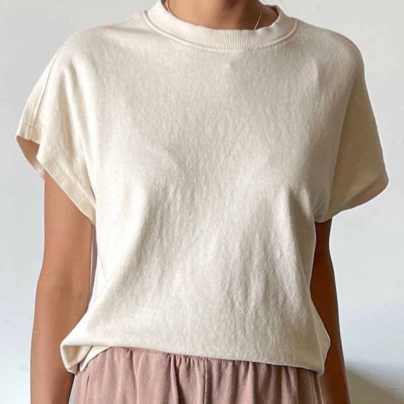 Womens Cotton Jeanne Tee - Naturel