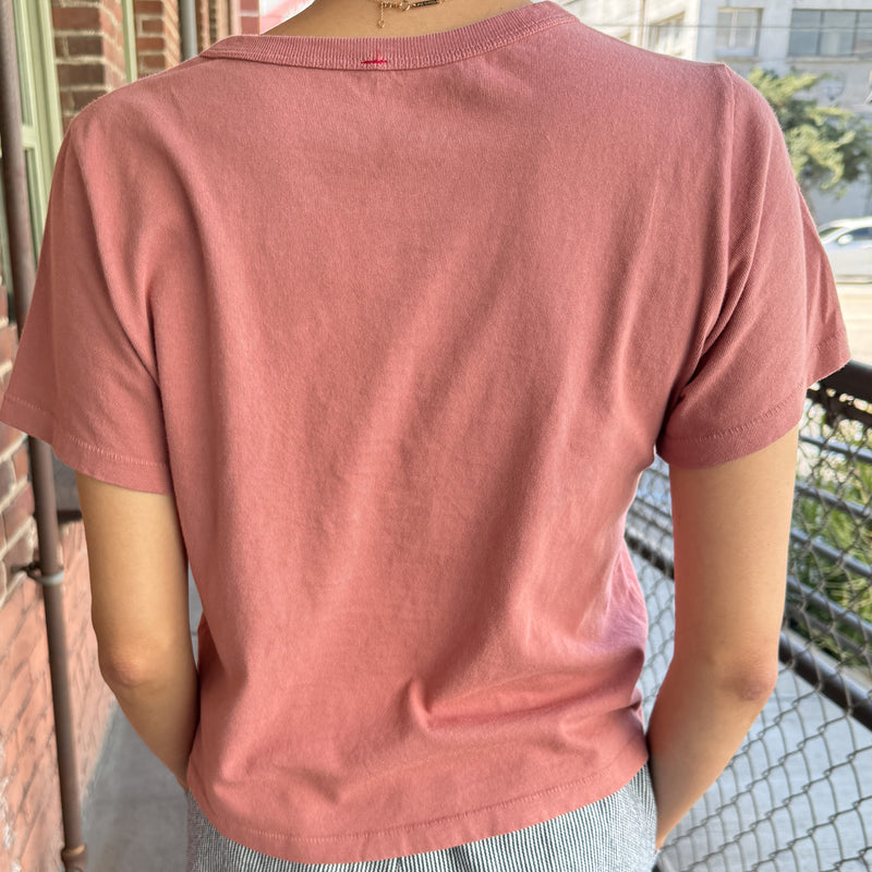 Women's Cotton Little Boy Tee - Clay