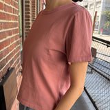 Women's Cotton Little Boy Tee - Clay