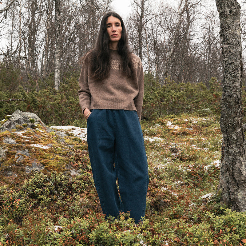 Women's Cotton Arc Pants - Blue Denim