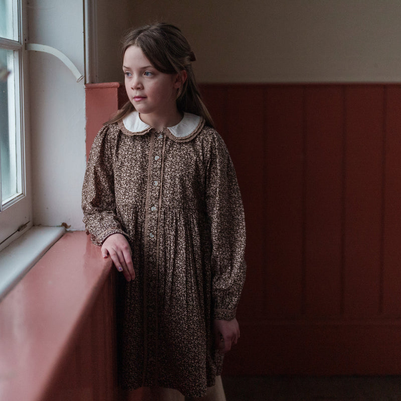 Cotton Agatha Dress - Bracken Floral