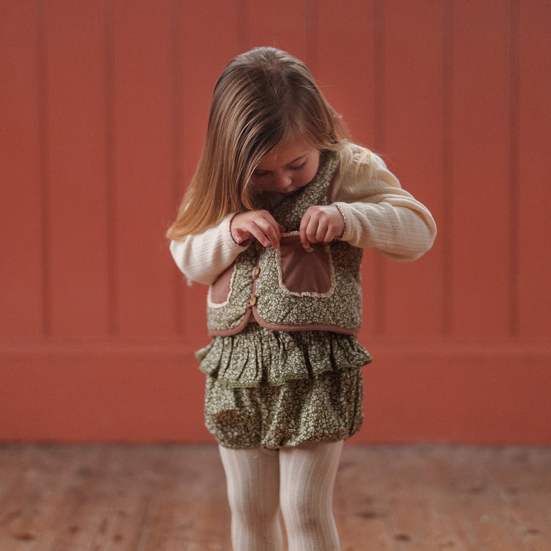 Cotton Quilted Bay Waistcoat - Combe Floral