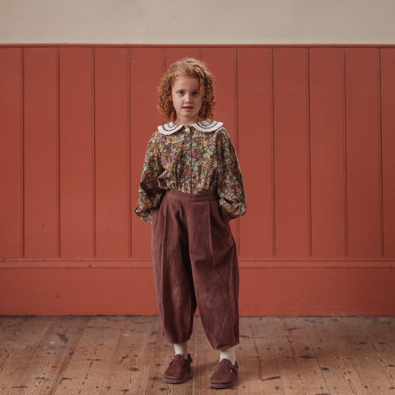 Cotton Velvet Jessica Trousers - Nutmeg