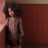 Cotton Velvet Jules Dress - Nutmeg