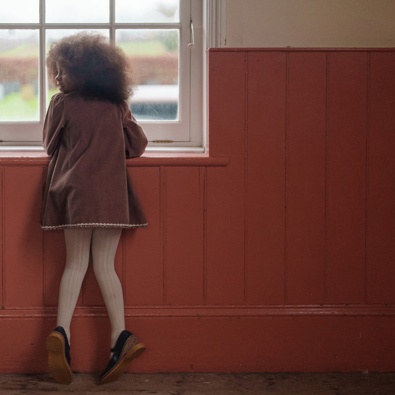 Cotton Velvet Jules Dress - Nutmeg