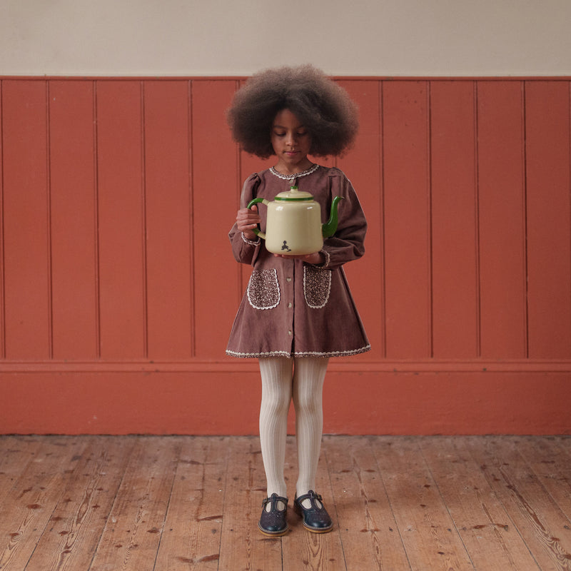 Cotton Velvet Jules Dress - Nutmeg