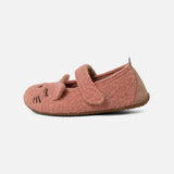 Boiled Wool Ballerina Slipper Shoe - Peach Kitten