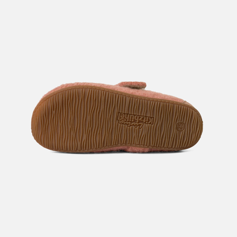 Boiled Wool Ballerina Slipper Shoe - Peach Kitten