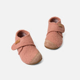 Toddlers Boiled Wool Toe Cap Slipper Shoe - Peach