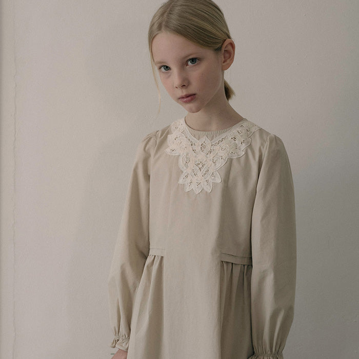 Cotton Brenna Dress - Beige