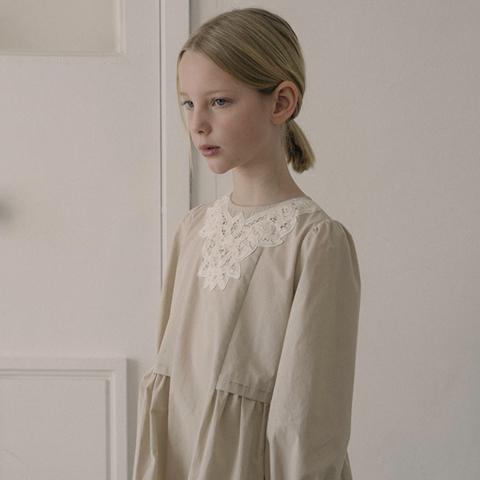 Cotton Brenna Dress - Beige