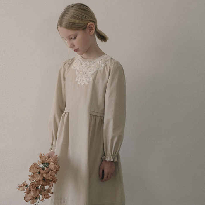 Cotton Brenna Dress - Beige