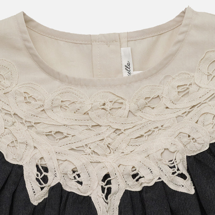 Cotton Corduroy Grandis Dress - Charcoal