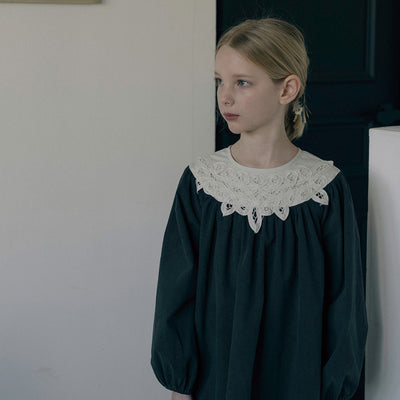 Cotton Corduroy Grandis Dress - Charcoal