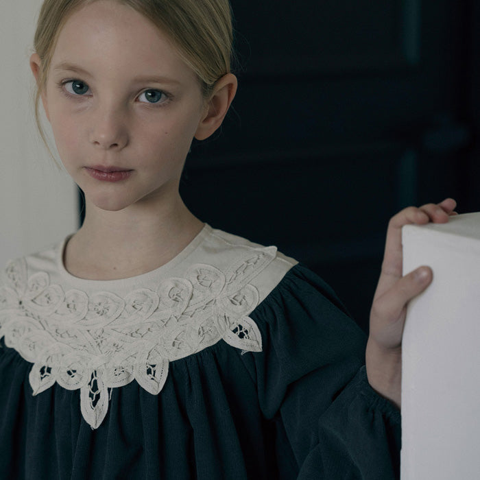 Cotton Corduroy Grandis Dress - Charcoal