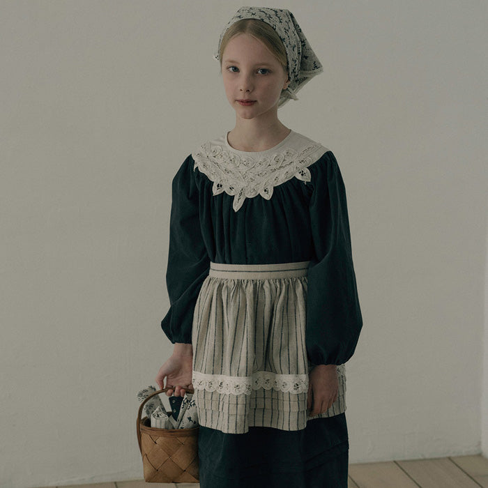 Cotton Corduroy Grandis Dress - Charcoal