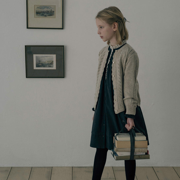 Cotton Corduroy Noir Dress - Charcoal