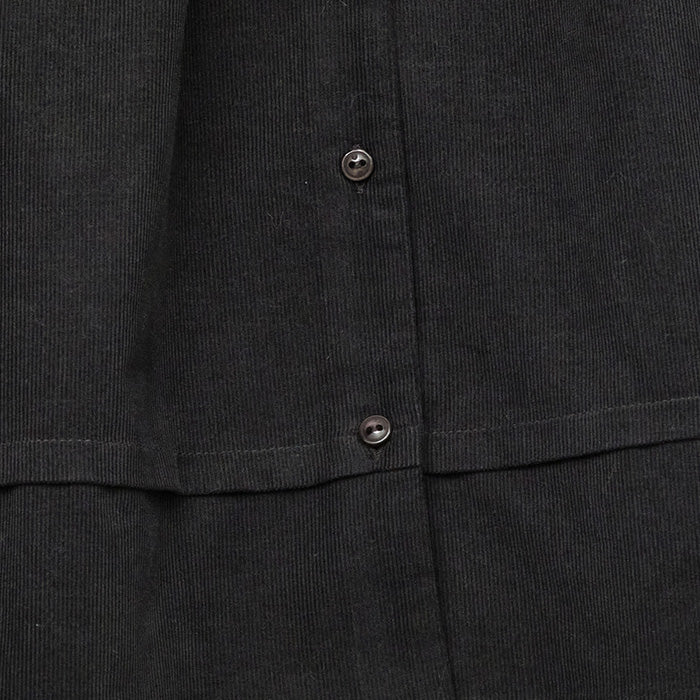 Cotton Corduroy Noir Dress - Charcoal