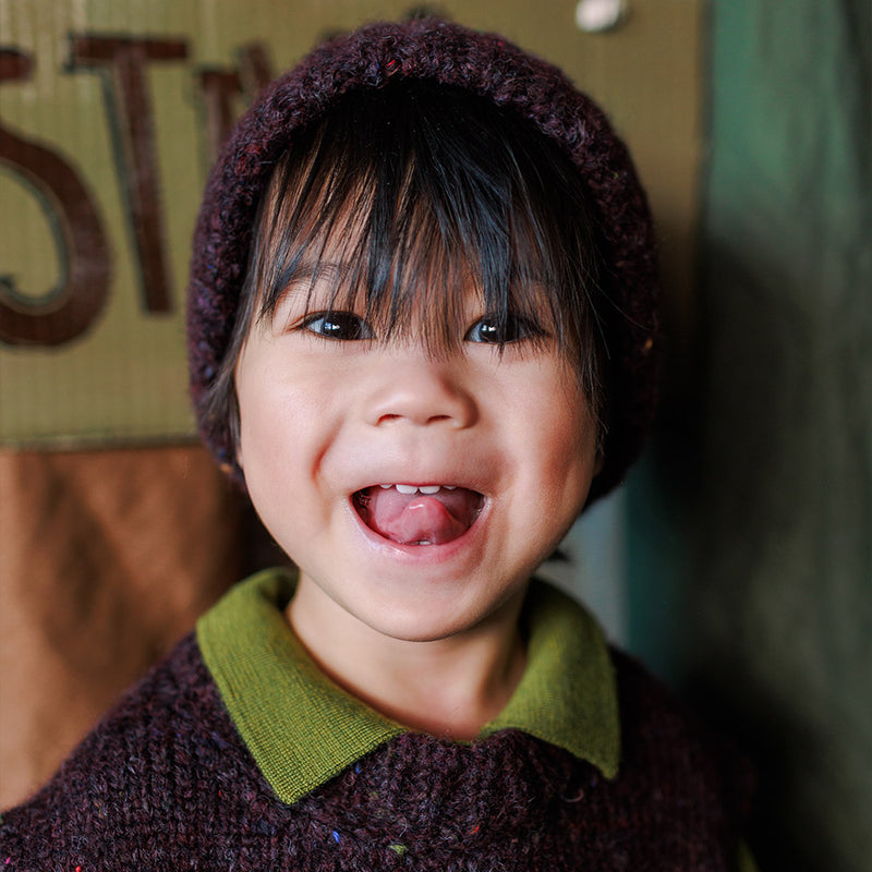 Alpaca/Merino Wool/Cotton Moya Beanie - Fig