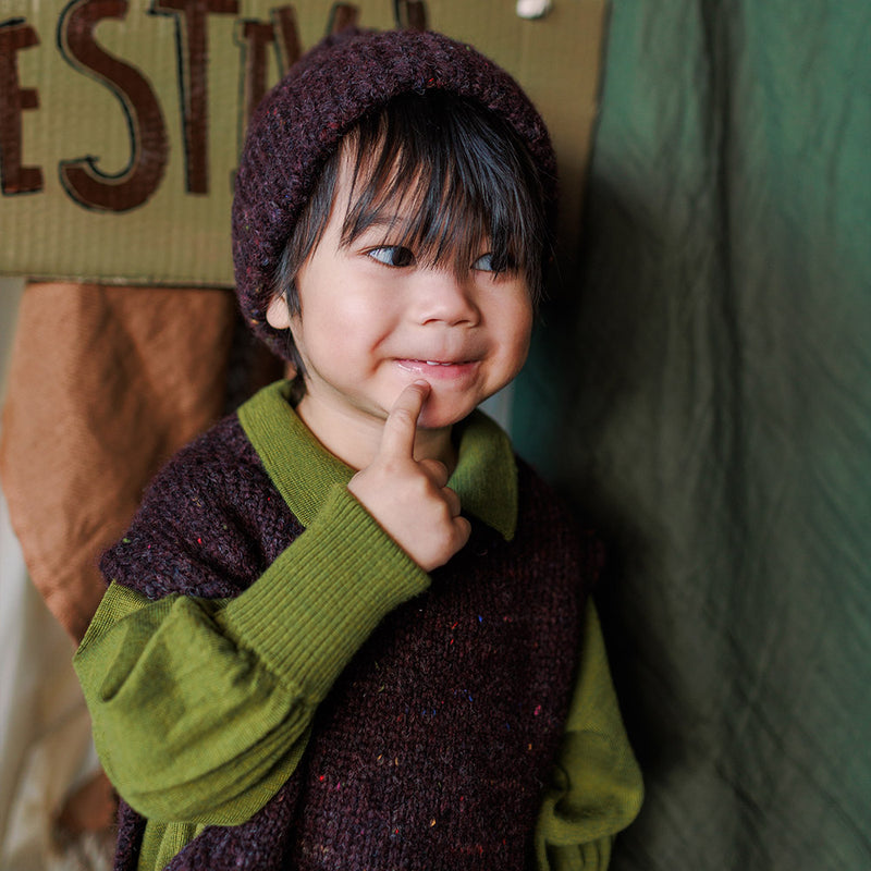 Alpaca/Merino Wool/Cotton Moya Beanie - Fig