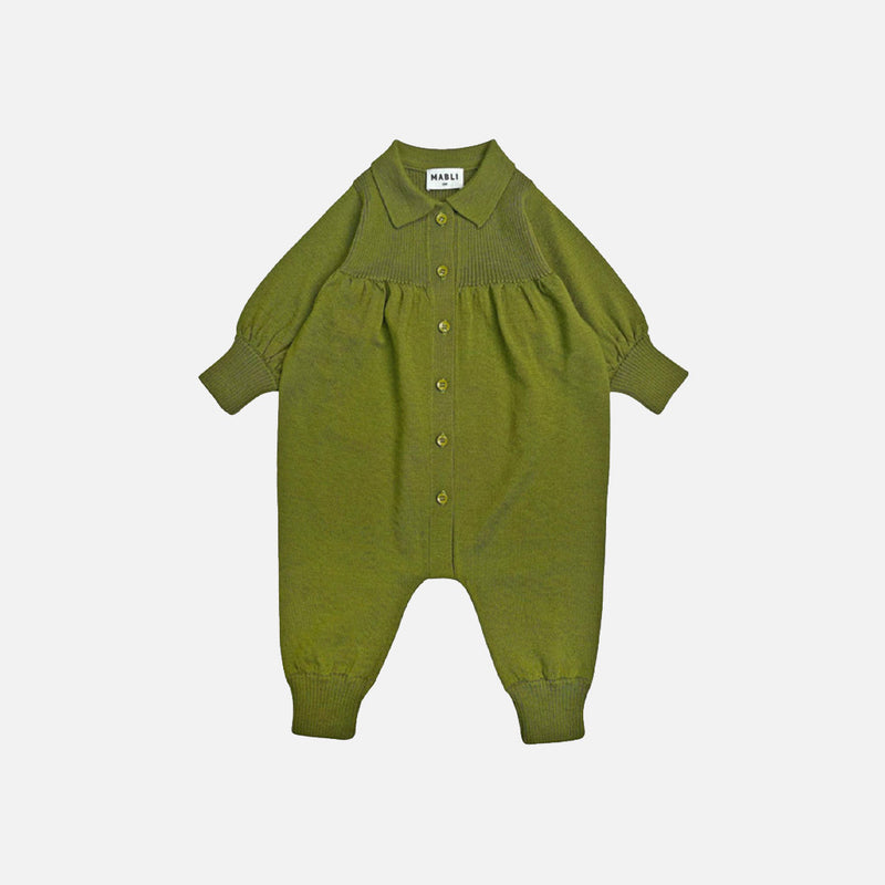 Baby & Kids Merino Wool Artist Romper - Lichen