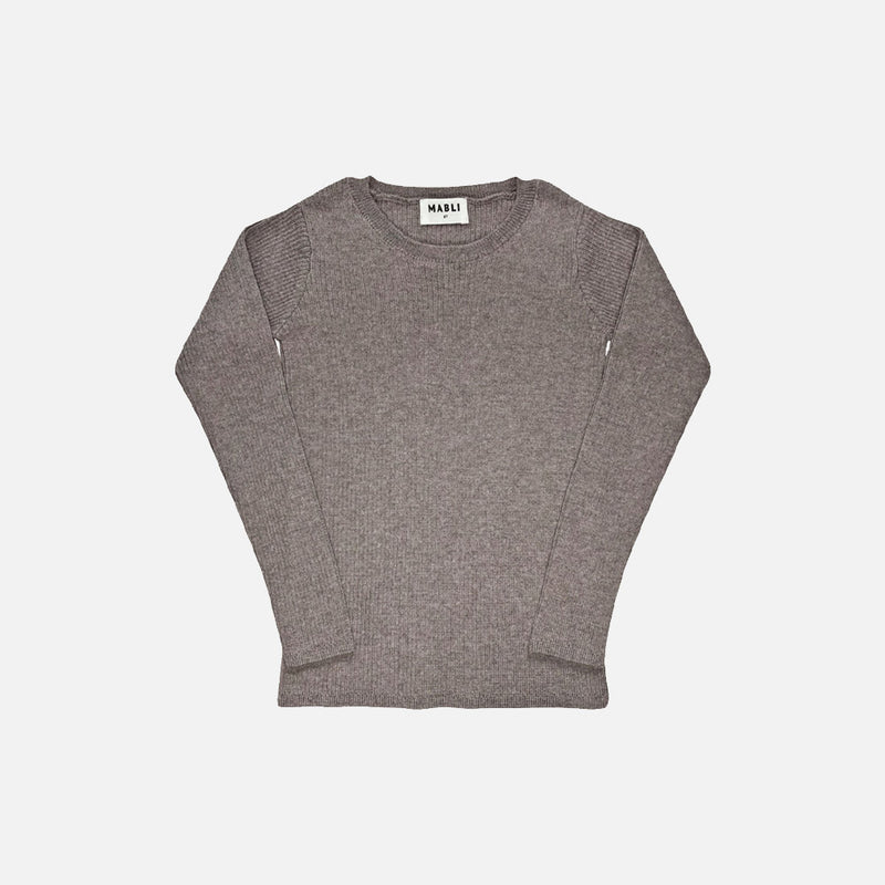 Baby & Kids Merino Wool Skinny Rib Top - Tapir