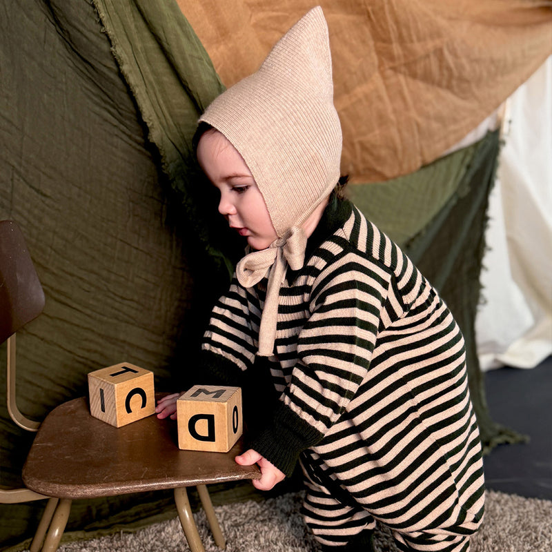 Merino Wool Tegan Bonnet - Almond