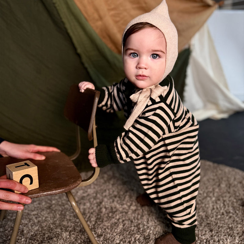 Merino Wool Tegan Bonnet - Almond