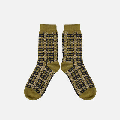 Adults Merino Wool Brae Socks - Golden Olive