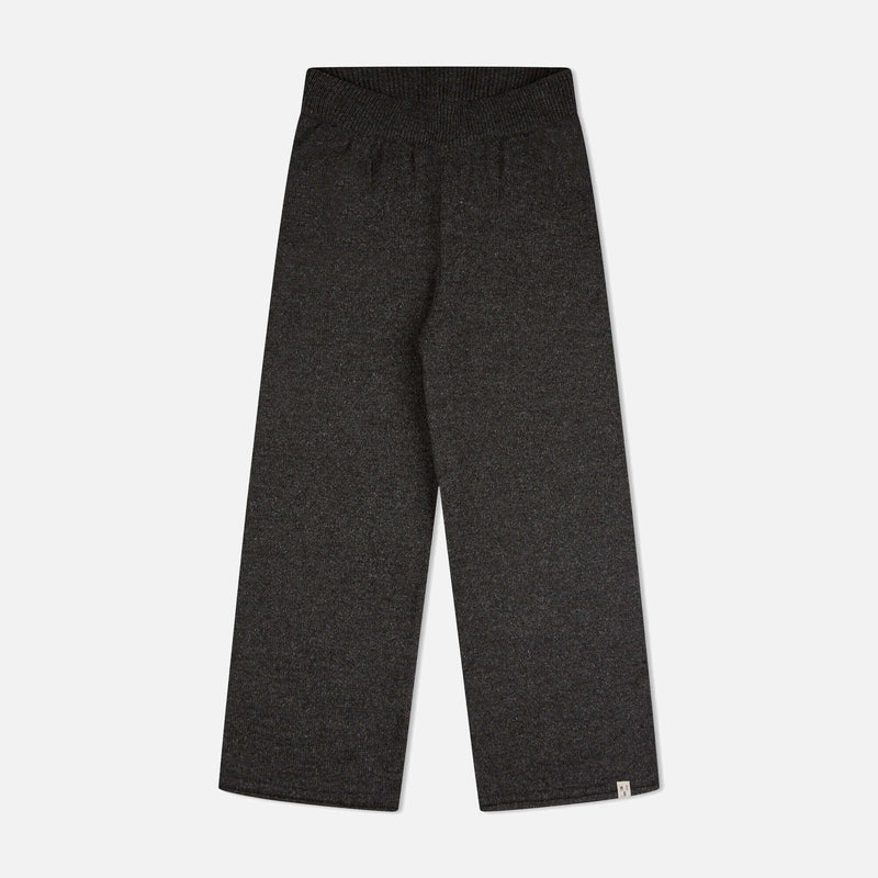 Women's Lambswool/Cotton Trousers - Charcoal