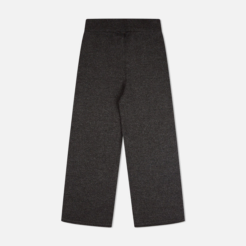 Women's Lambswool/Cotton Trousers - Charcoal