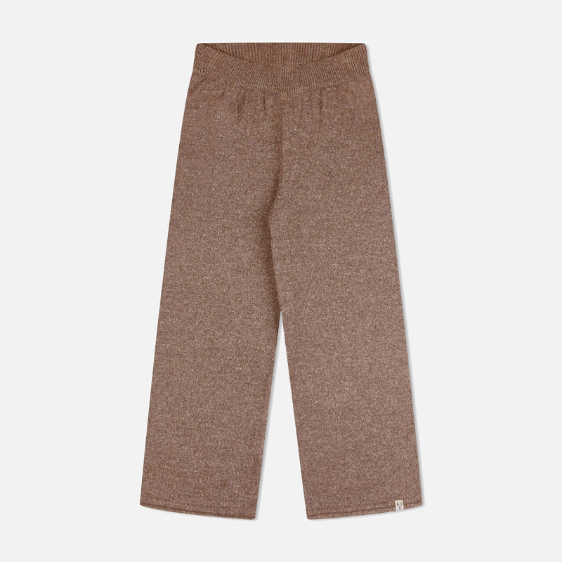 Women's Lambswool/Cotton Trousers - Sepia