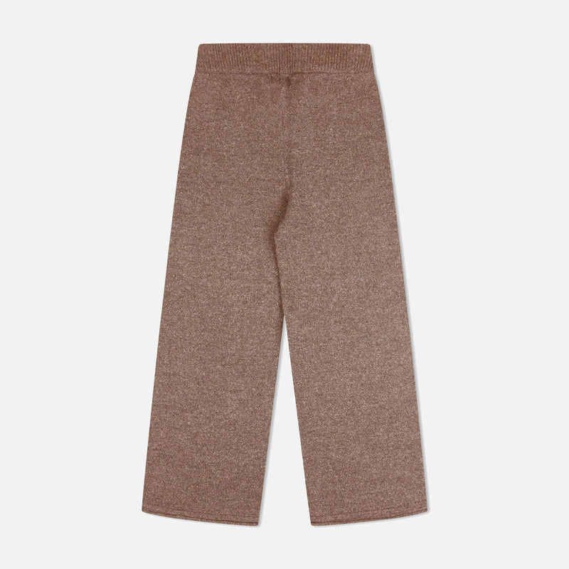 Women's Lambswool/Cotton Trousers - Sepia
